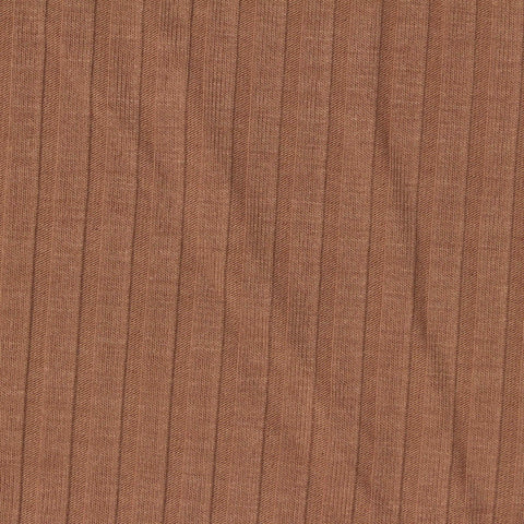 Rib Knit Fabric, 200 gsm, 140 cm — Brown