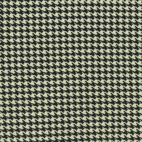 Black Houndstooth Bengaline, Viscose-Poly