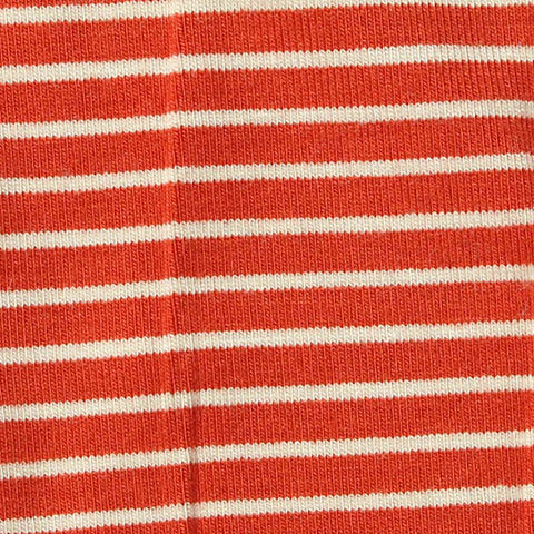 Orange Horizontal-Stripe Jersey Knit, Viscose, 290 gsm