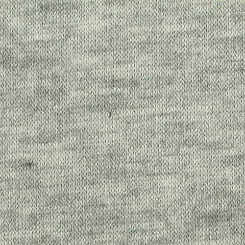 Light Grey Marl Rib Knit, Poly-Cotton, 280 gsm, 160 cm