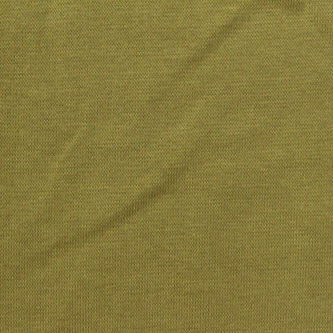 Cotton Stretch Rib Knit Fabric, 260 gsm, 155 cm — Khaki