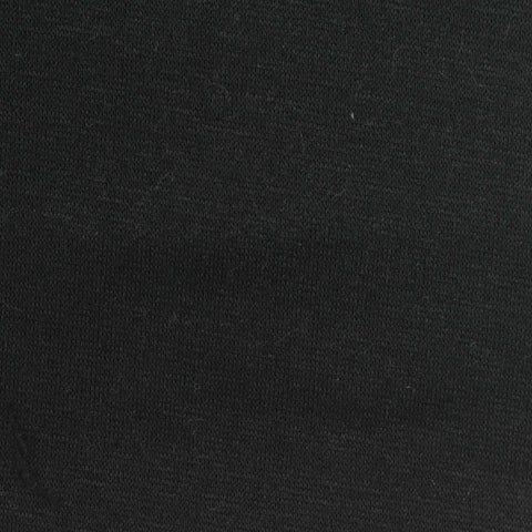 Brushed Polyester Cotton French Terry Fabric, 210 gsm, 160 cm — Black