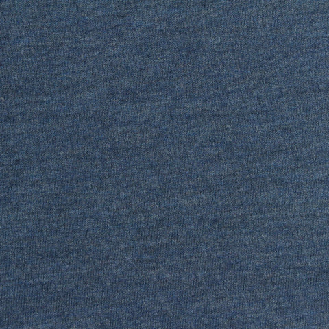 Blue Marl French Terry, Poly-Cotton, 150 gsm
