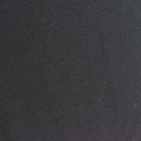 Polyester Stretch Rib Knit Fabric, 240 gsm, 125 cm — Black