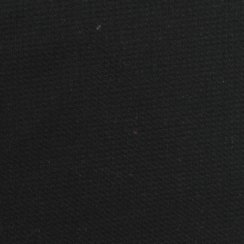 Polyester Cotton Stretch Interlock Knit Fabric, 370 gsm, 155 cm — Black
