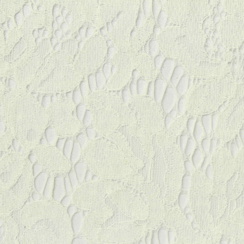 Cream Floral Lace, Viscose-Nylon