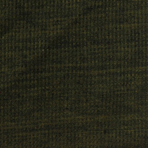 Dark Green Marl Waffle Knit, Cotton-Poly