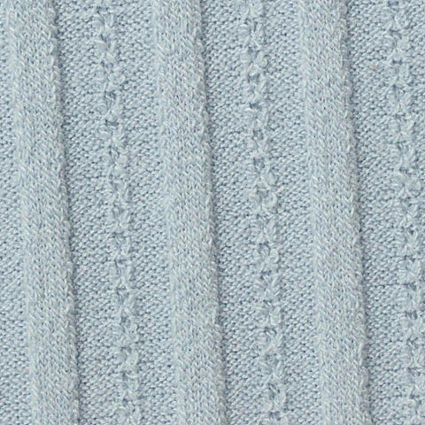 Light Blue Textured Rib Knit, Poly-Cotton
