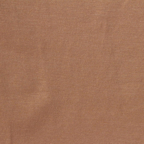 Polyester Cotton Jersey Knit Fabric, 148 gsm, 155 cm — Brown
