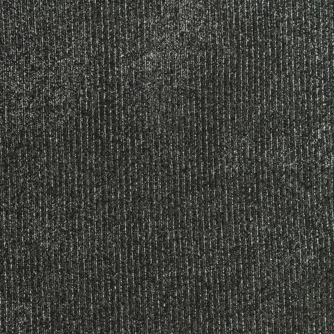 Dark Grey Marl Rib Knit, Cotton, 240 gsm