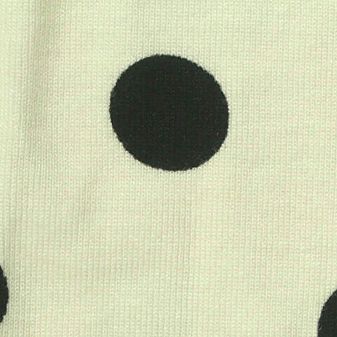 Black Dots Rib Knit, Viscose