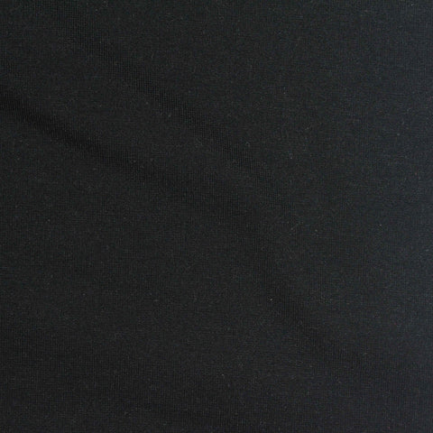 Viscose Nylon Stretch Ponte Knit Fabric, 320 gsm — Black