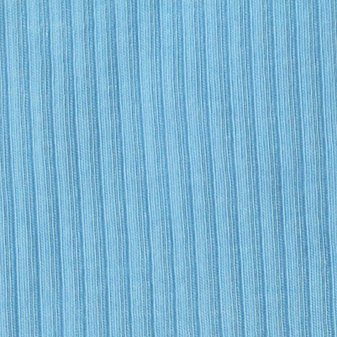 Cotton Modal Stretch Rib Knit Fabric, 290 gsm, 165 cm — Blue