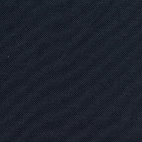 Polyester Cotton Piqué Knit Fabric, 180 gsm, 155 cm — Navy