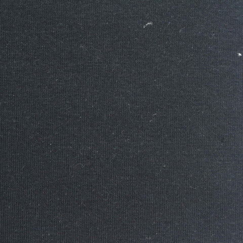 Cotton Stretch Rib Knit Fabric, 220 gsm — Black