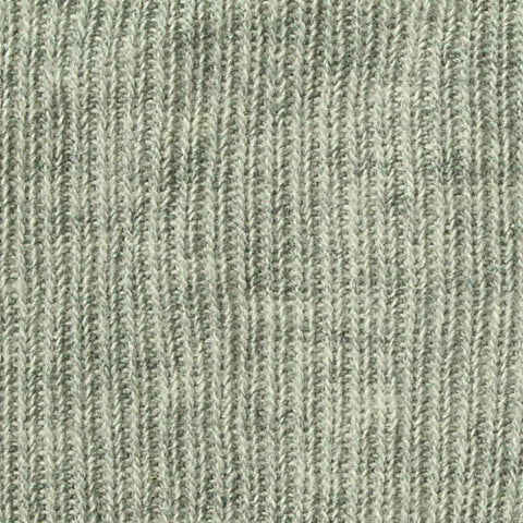 Green Marl Rib Knit, Cotton, 170 gsm