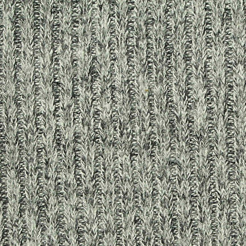 Grey Heather Rib Knit, Viscose-Poly, 200 gsm