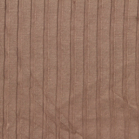 100% Tencel Lyocell Rib Knit Fabric, 143 gsm, 150 cm — Brown