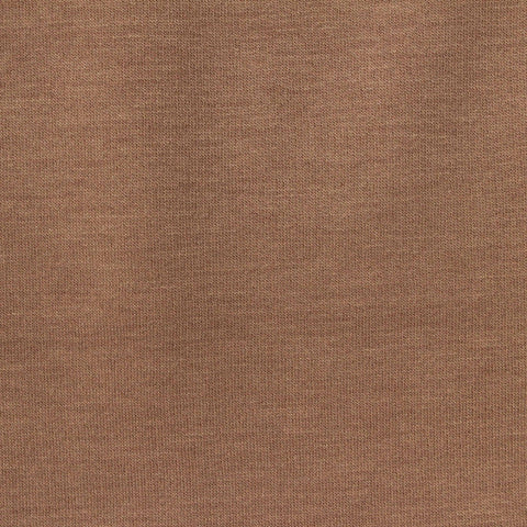 Brushed Polyester Modal Stretch French Terry Fabric, 242 gsm, 164 cm — Brown