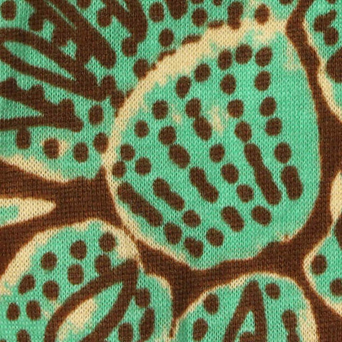 Teal Floral Jersey Knit, Cotton, 125 gsm, 150 cm