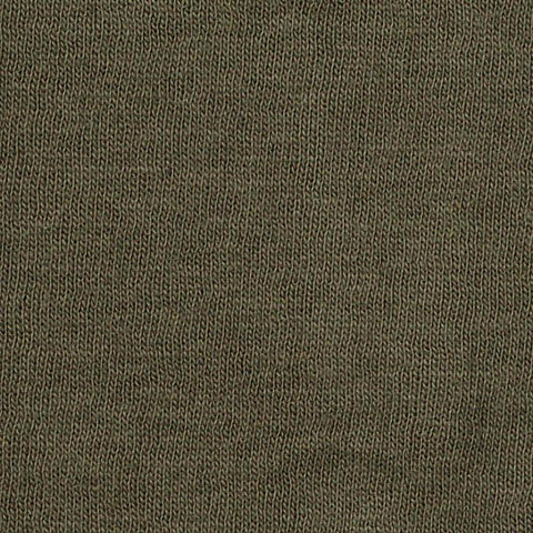 Brushed Cotton Polyester Stretch French Terry Fabric, 190 gsm, 165 cm — Khaki