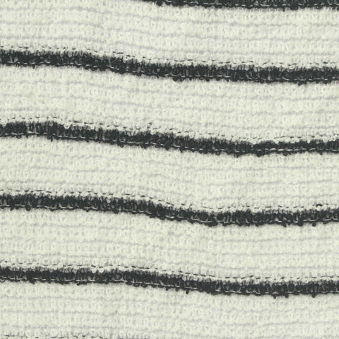 Black Horizontal-Stripe Chunky Knit, Polyester