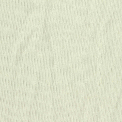 Cotton Stretch Rib Knit Fabric, 184 gsm, 165 cm — White