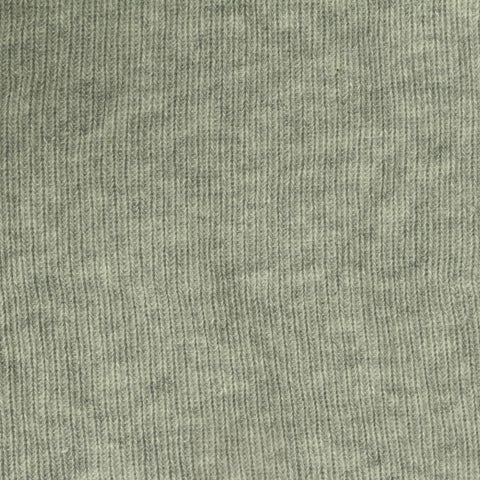 Light Grey Marl Rib Knit, Cotton, 181 gsm