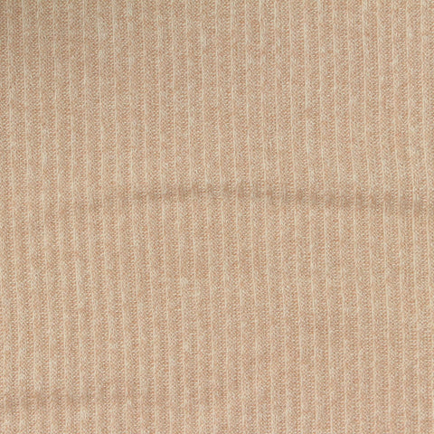Brushed Viscose Polyester Stretch Rib Knit Fabric, 190 gsm, 150 cm — Beige