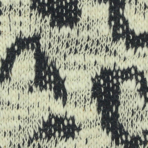 Black Abstract French Terry, Cotton-Poly, 272 gsm