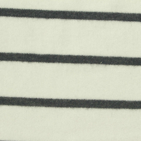 Dark Grey Horizontal-Stripe Chunky Knit, Poly-Viscose, 242 gsm