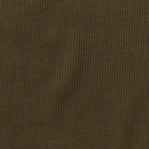 Tencel Lyocell Acetate Stretch Rib Knit Fabric, 215 gsm, 160 cm — Khaki, ref EF-270707
