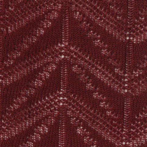 Red Openwork Pointelle Knit, Polyester, 230 gsm