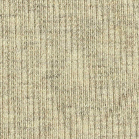 Light Beige Marl Rib Knit, Polyester, 210 gsm