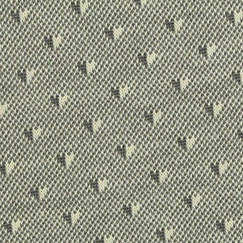 Dark Grey Hearts Jersey Knit, Cotton-Poly