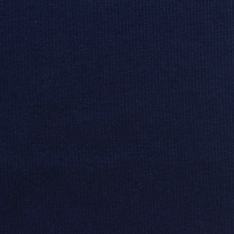 Cotton Stretch Rib Knit Fabric, 250 gsm, 135 cm — Navy