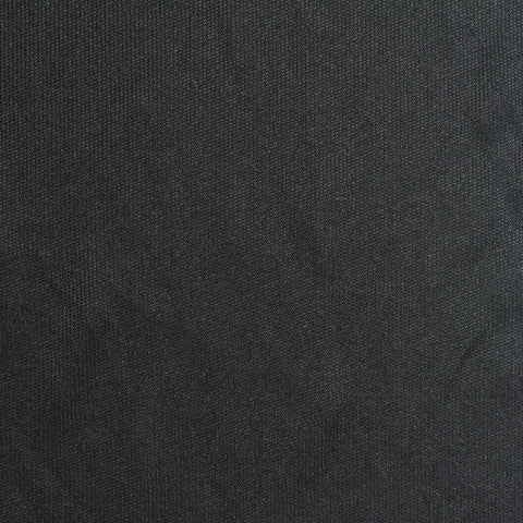100% Polyester Rib Knit Fabric, 160 gsm, 170 cm — Black