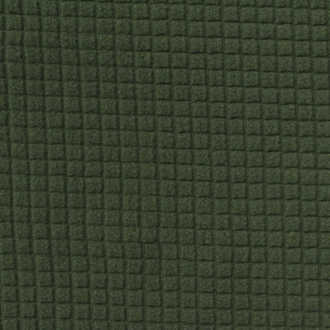 Dark Green Grid Fleece, Polyester