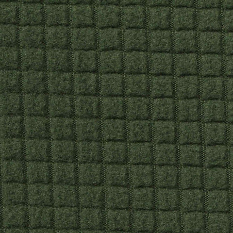 Dark Green Grid Fleece, Polyester