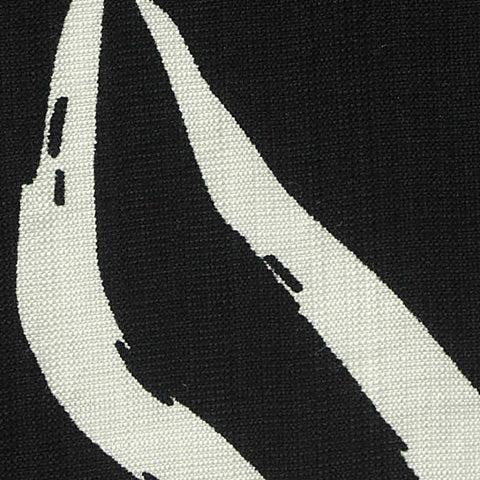Black Abstract-Brushstroke Woven, Viscose-Nylon