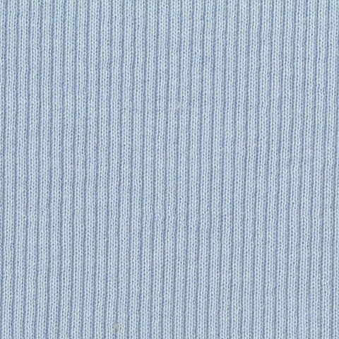 Cotton Stretch Rib Knit Fabric, 190 gsm, 110 cm — Blue