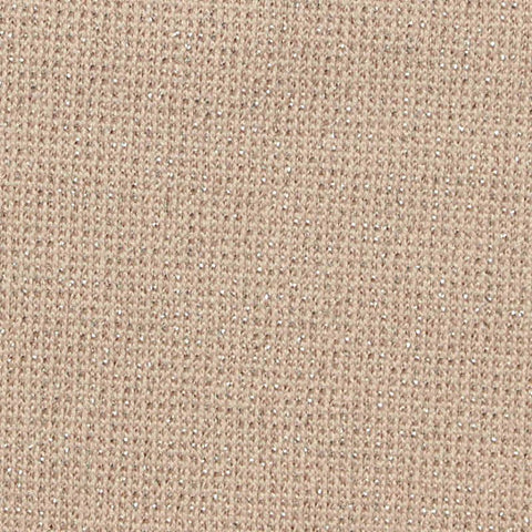Polyester Metallic Stretch Interlock Knit Fabric, 268 gsm, 170 cm — Beige