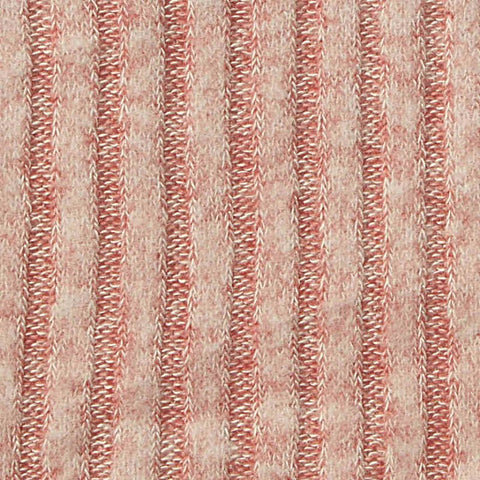 Pink Heather Rib Knit, Viscose-Poly