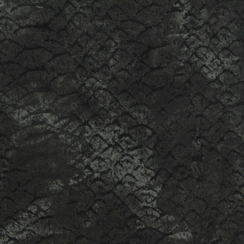 Dark Grey Geometric Sateen, Poly-Spandex