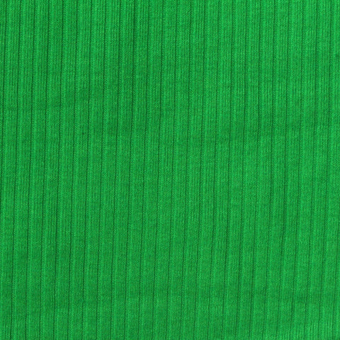 Cotton Modal Stretch Rib Knit Fabric, 174 gsm, 148 cm — Green