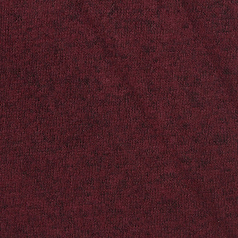 Dark Red Marl Chunky Knit, Viscose-Poly, 170 gsm