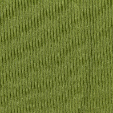 Viscose Stretch Rib Knit Fabric, 340 gsm, 155 cm — Green