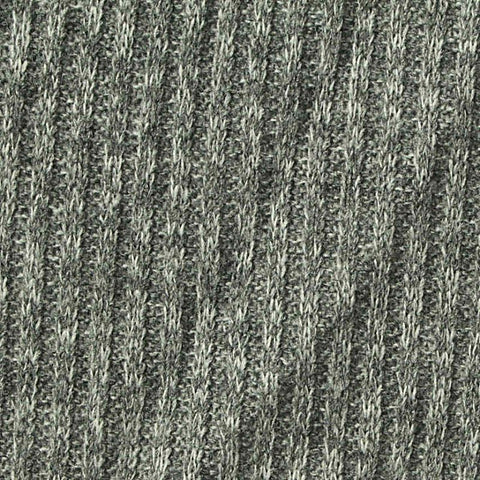 Heather Grey Marl Rib Knit, Poly-Viscose, 230 gsm