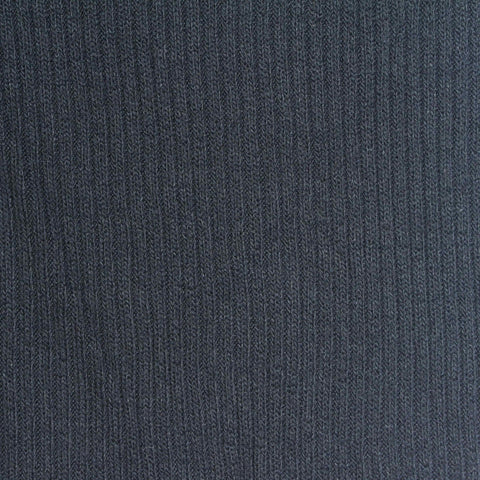Viscose Polyester Stretch Rib Knit Fabric, 221 gsm, 168 cm — Navy