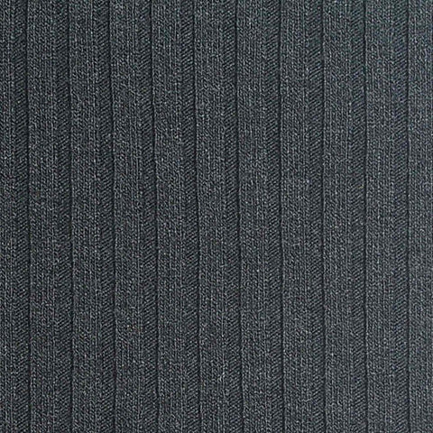 Dark Grey Marl Rib Knit, Polyester, 328 gsm